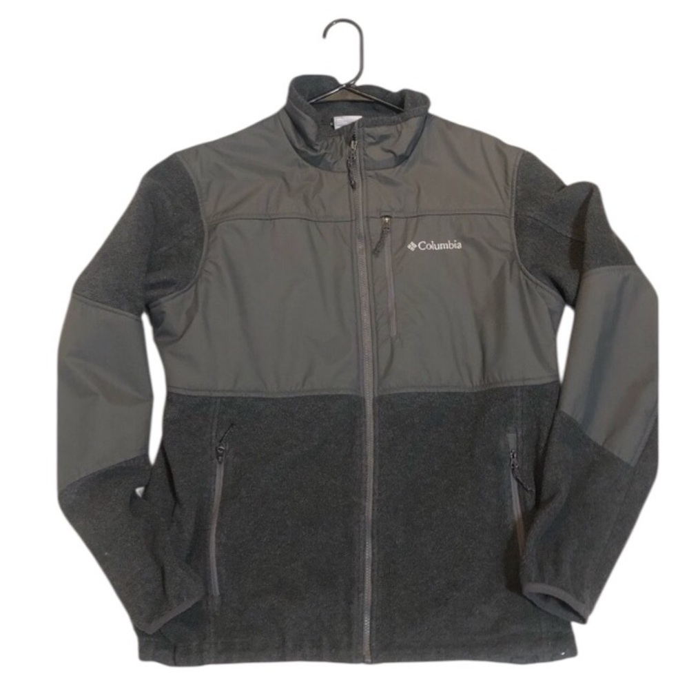 Columbia Mens Fleece Full Zip Jacket Grey Sz L
